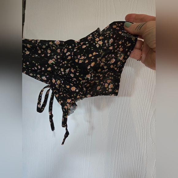 Buffalo David Bitton | Floral Black Blouse, Size M - Picture 6 of 8